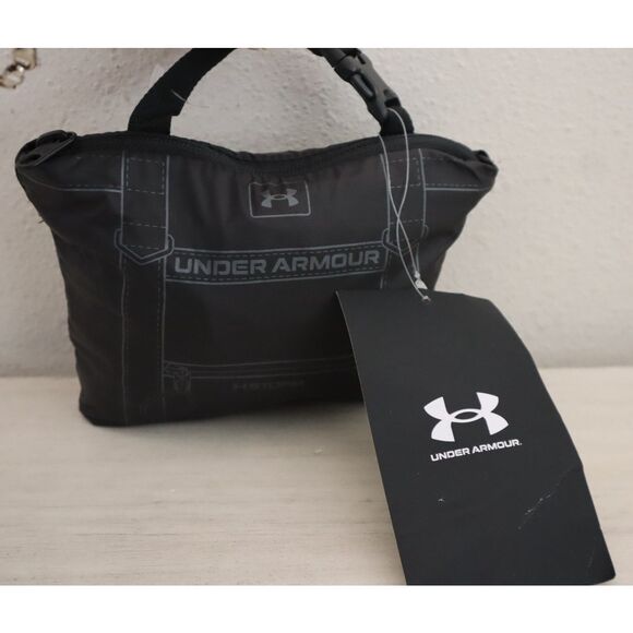 Under Armour 1381908-001 OSFM Black/Metallic Gun Metal Studio Packable Tote Bag - Picture 2 of 11